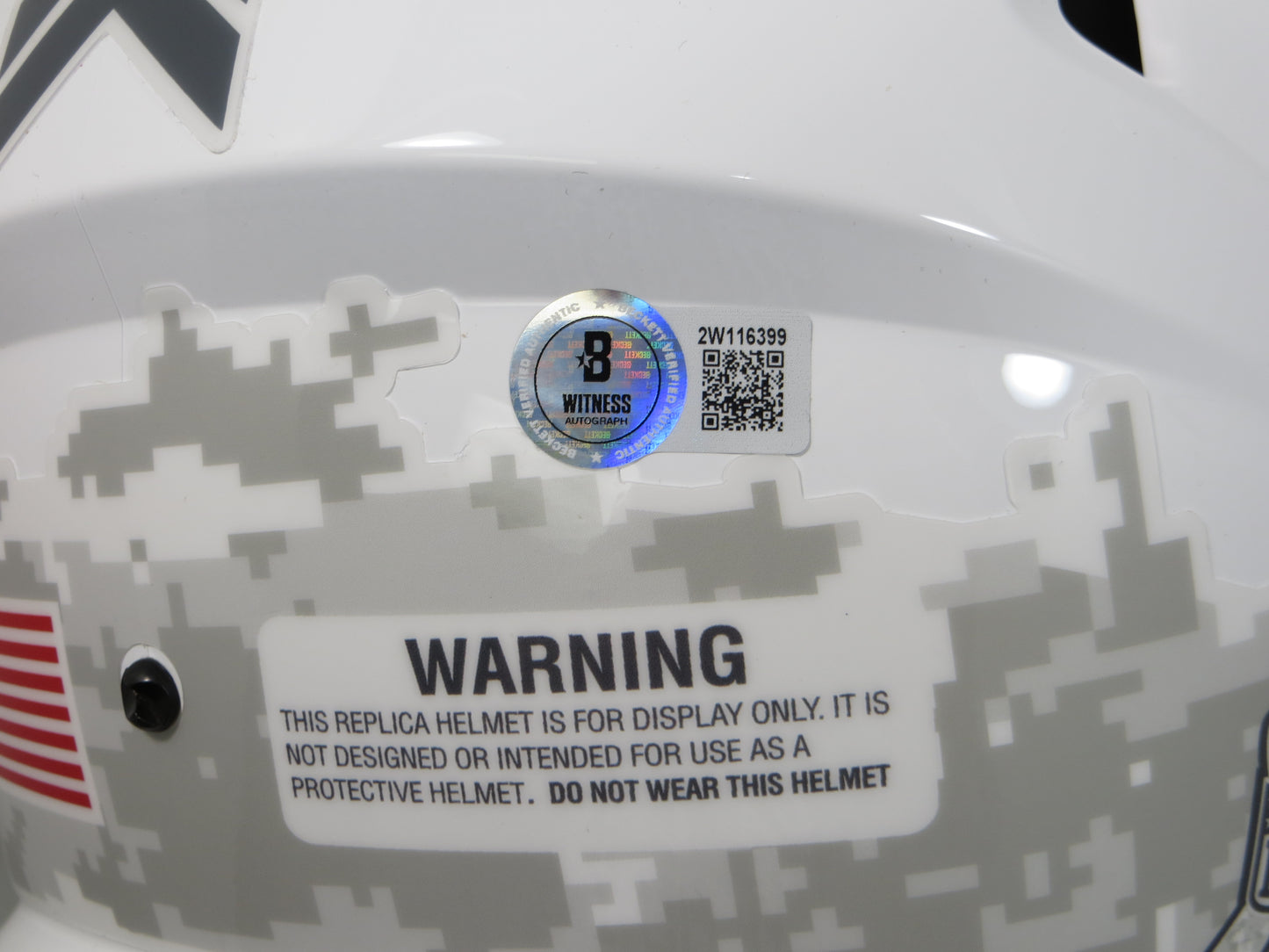 JOE THEISMANN WASHINGTON REDSKINS SIGNED SALUTE TO SERVICE SPEED F/S Helmet BAS