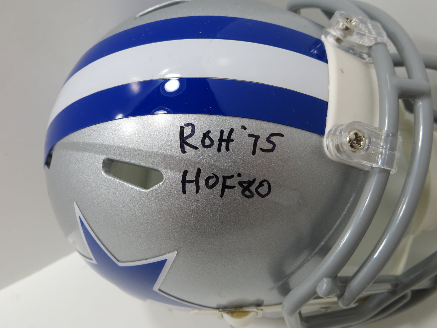 BOB LILLY SIGNED DALLAS COWBOYS RIDDELL MINI TB HELMET w/2 INSCs JSA COA