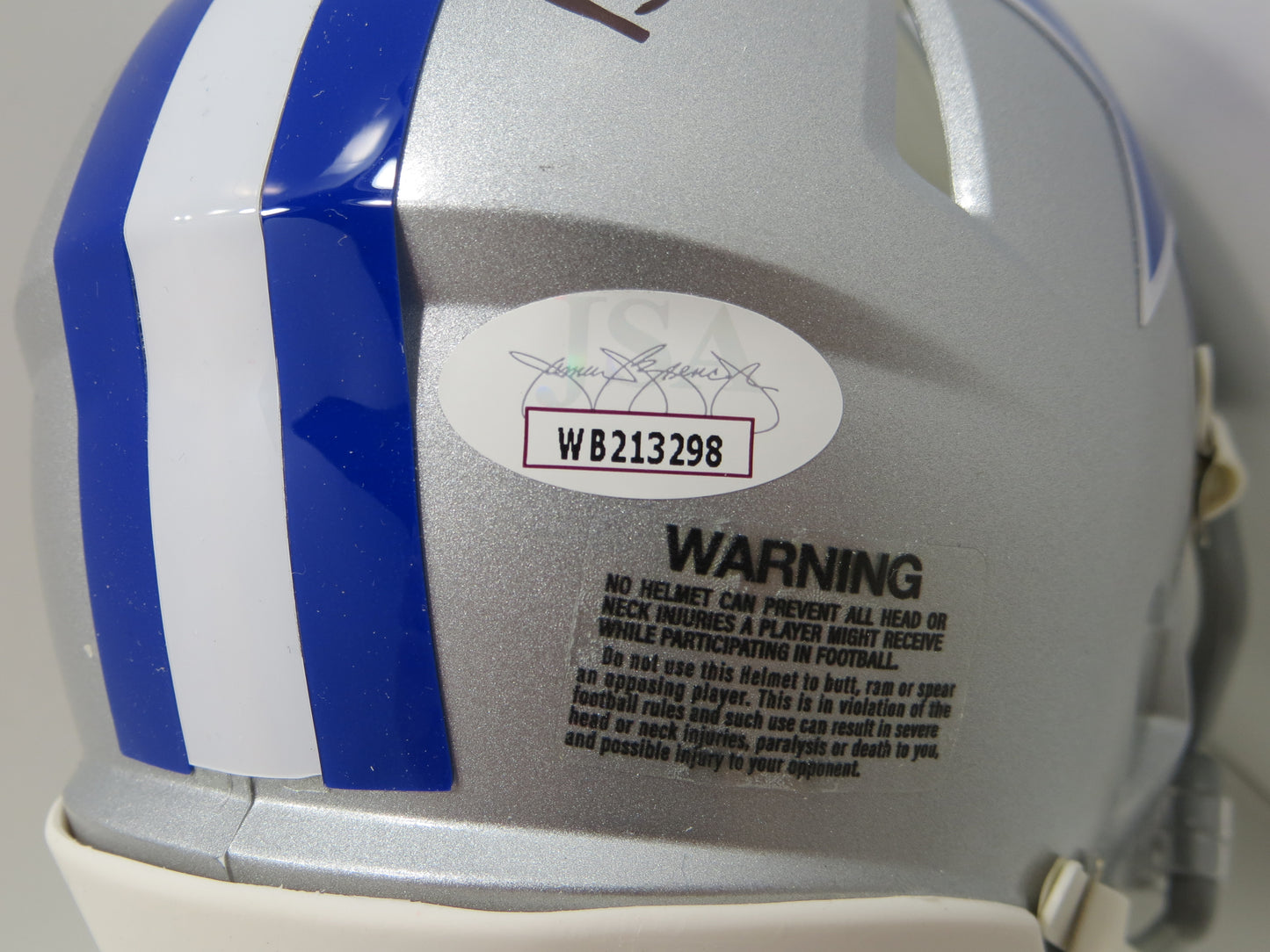 BOB LILLY SIGNED DALLAS COWBOYS RIDDELL MINI TB HELMET w/2 INSCs JSA COA