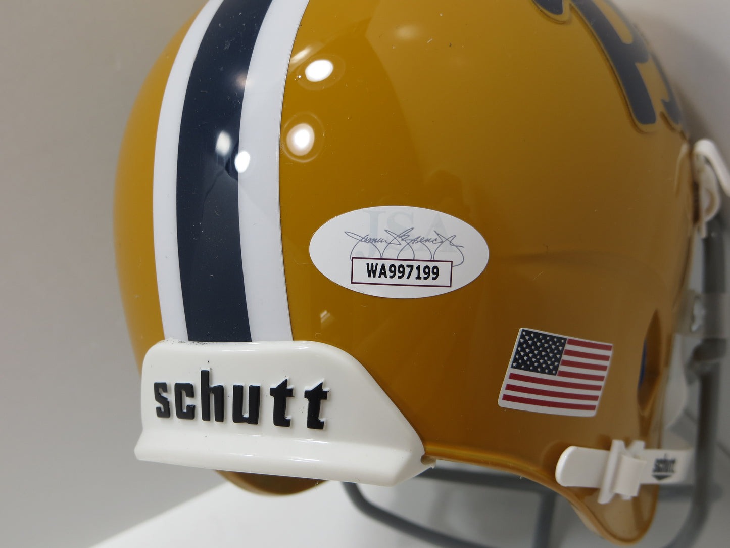 TONY DORSETT SIGNED PITT PANTHERS TB MINI HELMET w/76 HEISMAN JSA COA