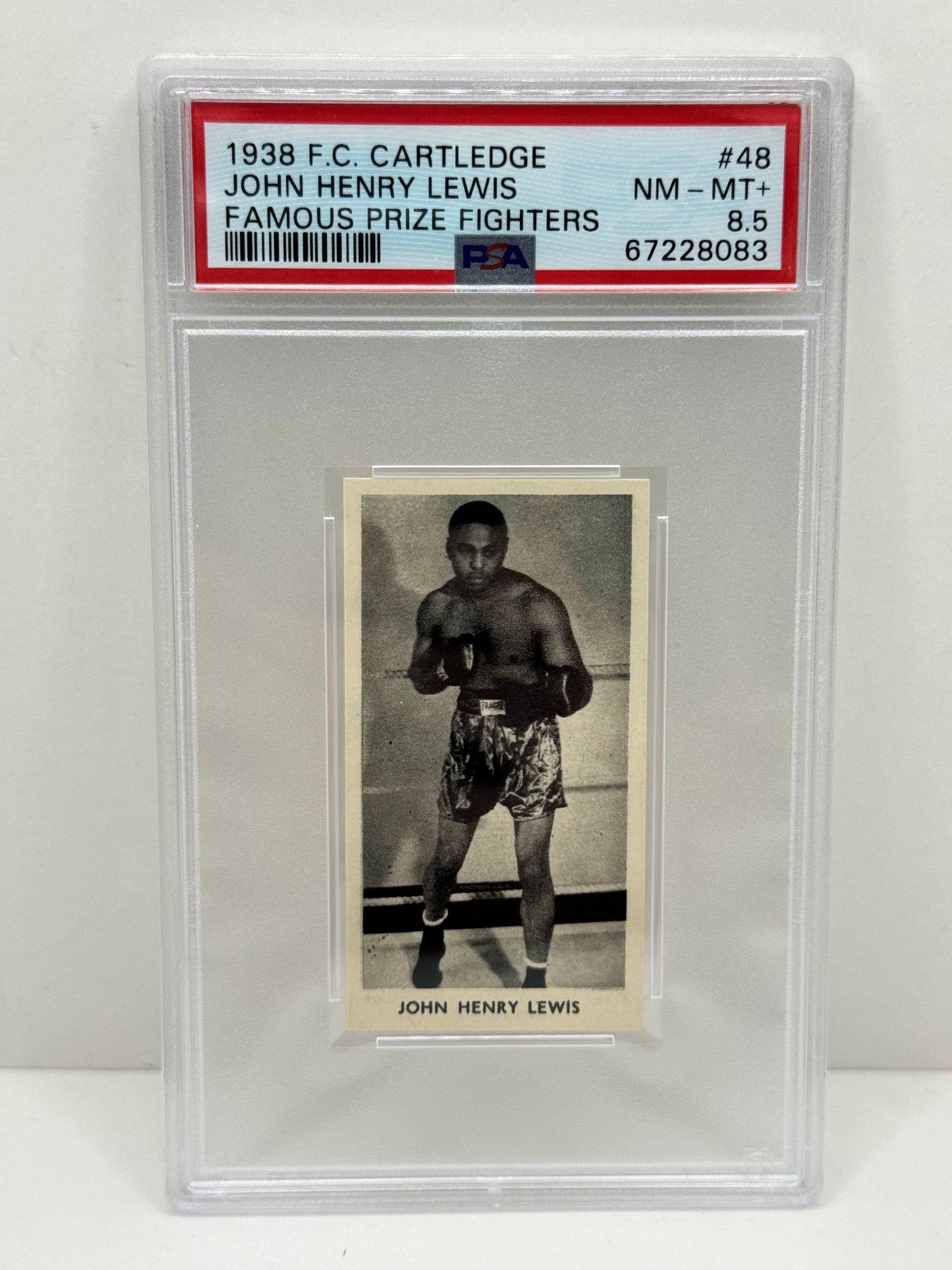 1938 F.C. Cartledge John Henry Lewis Famous Prize Fighters #48 PSA 8.5 NM-MT+