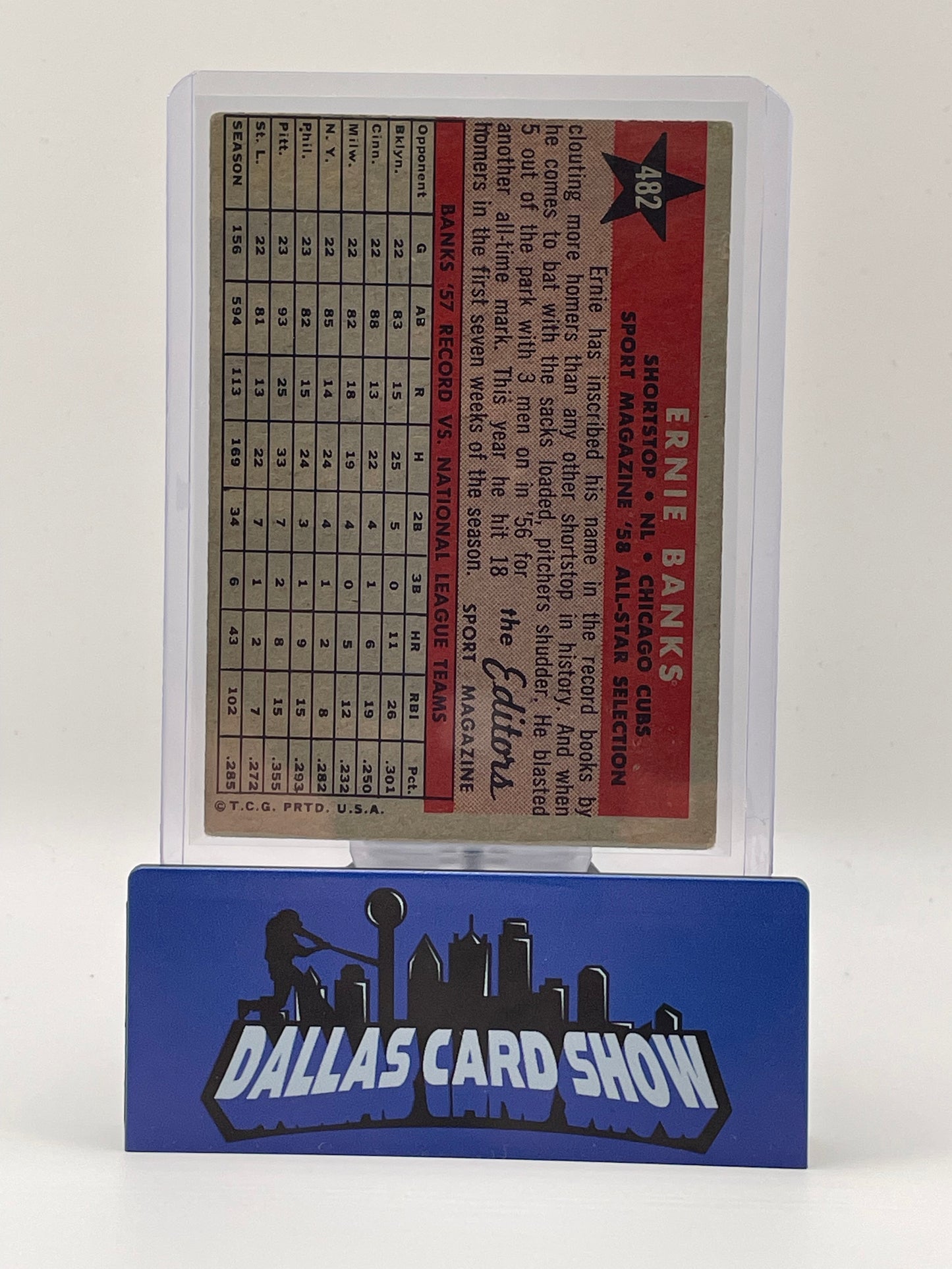 1958 Topps Set-Break #482 Ernie Banks