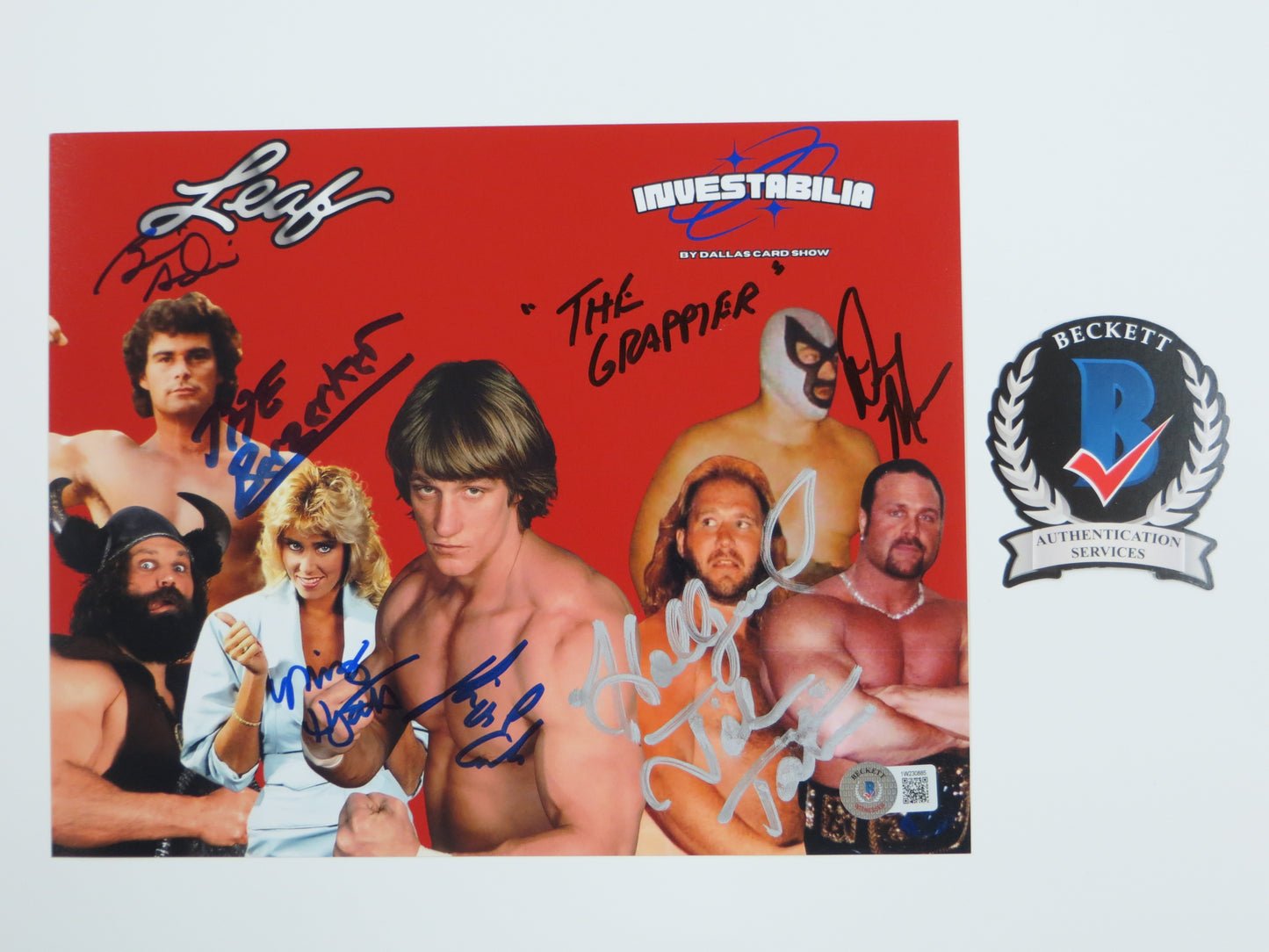 INVESTABILIA by the DALLAS CARD SHOW SIGNED 8x10 Red PHOTO Von Erich +MORE BAS