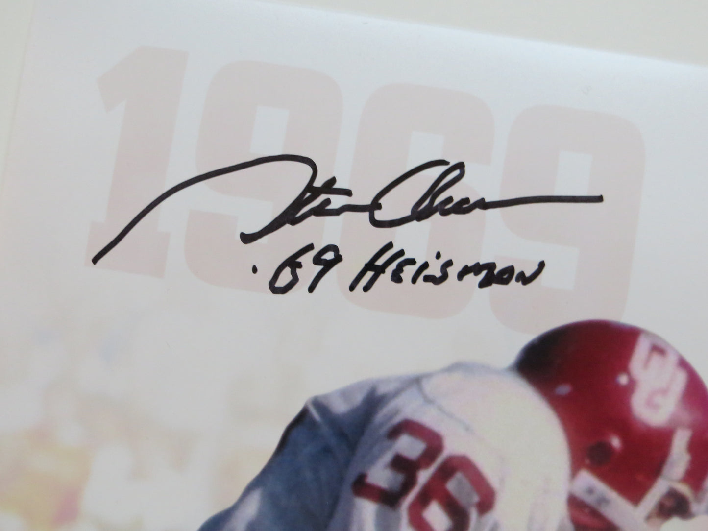 OKLAHOMA OU SOONERS HEISMAN BILLY SIMS STEVE OWENS JASON WHITE SIGNED Custom 16x20 BAS
