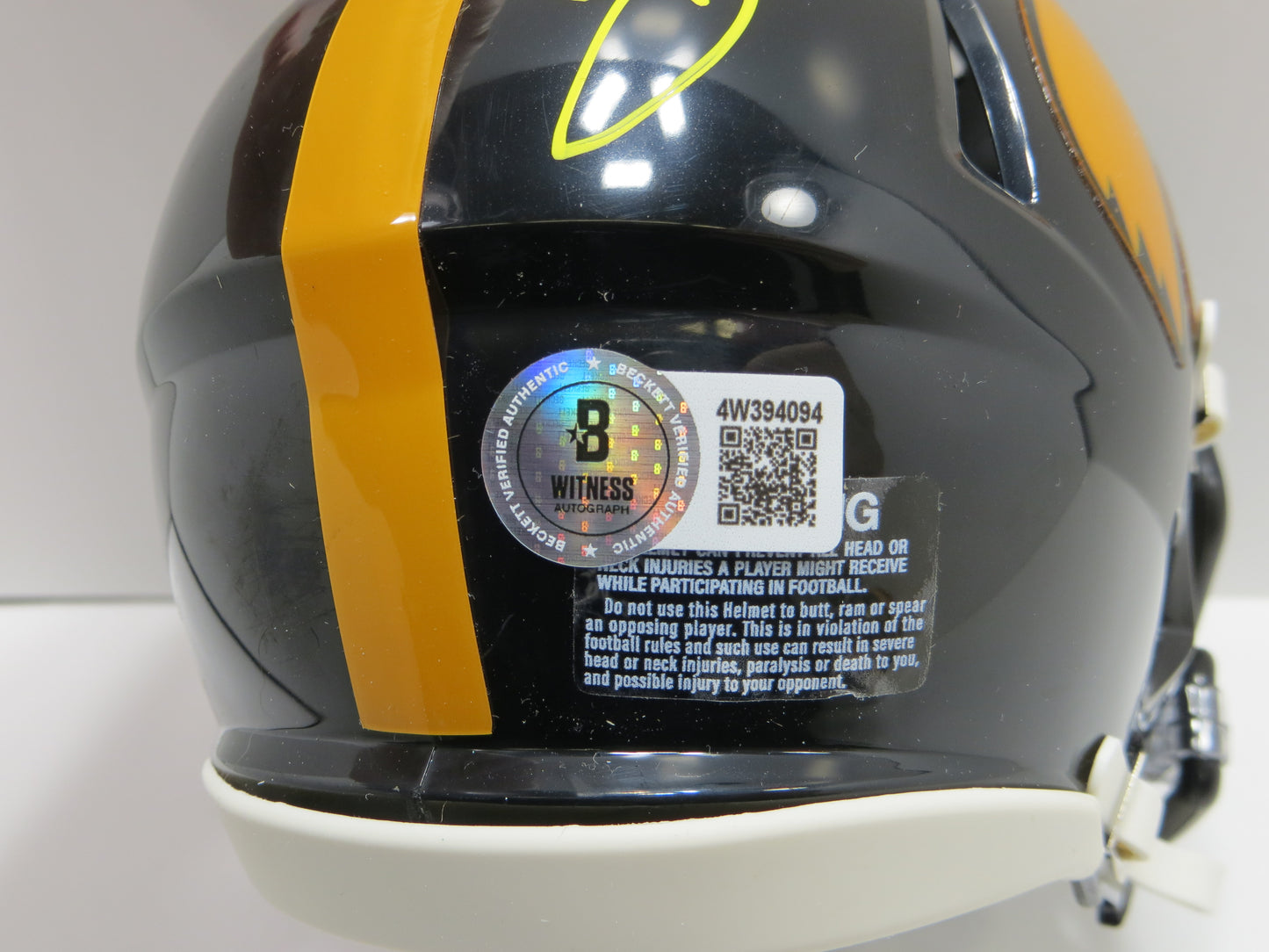 BOB STOOPS SIGNED IOWA HAWKEYES MINI HELMET OU Sooners BAS COA