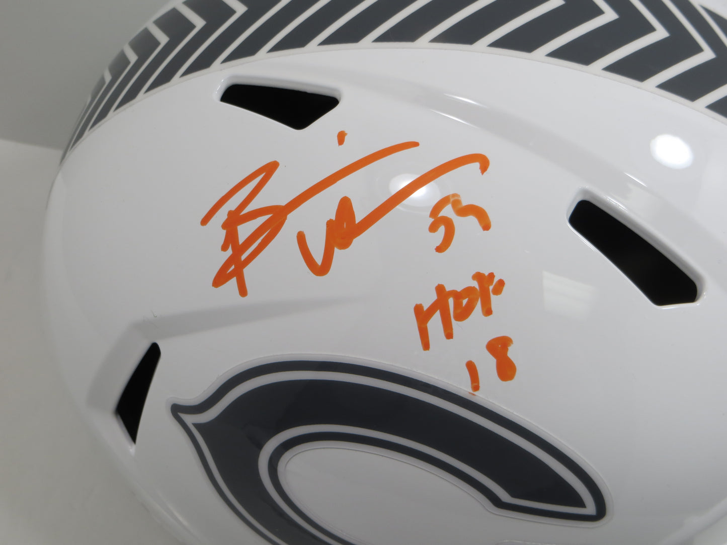 BRIAN URLACHER CHICAGO BEARS SIGNED SALUTE TO SERVICE SPEED F/S Helmet w/HOF BAS