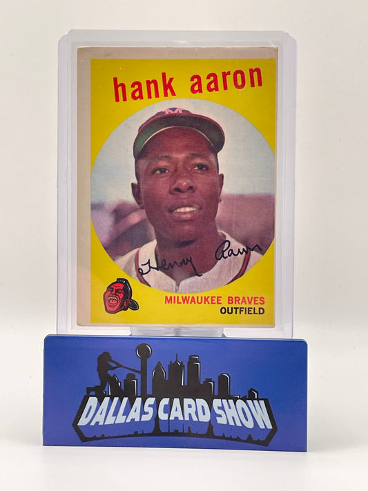 1959 Topps Hank Aaron #380 HOF Milwaukee Braves