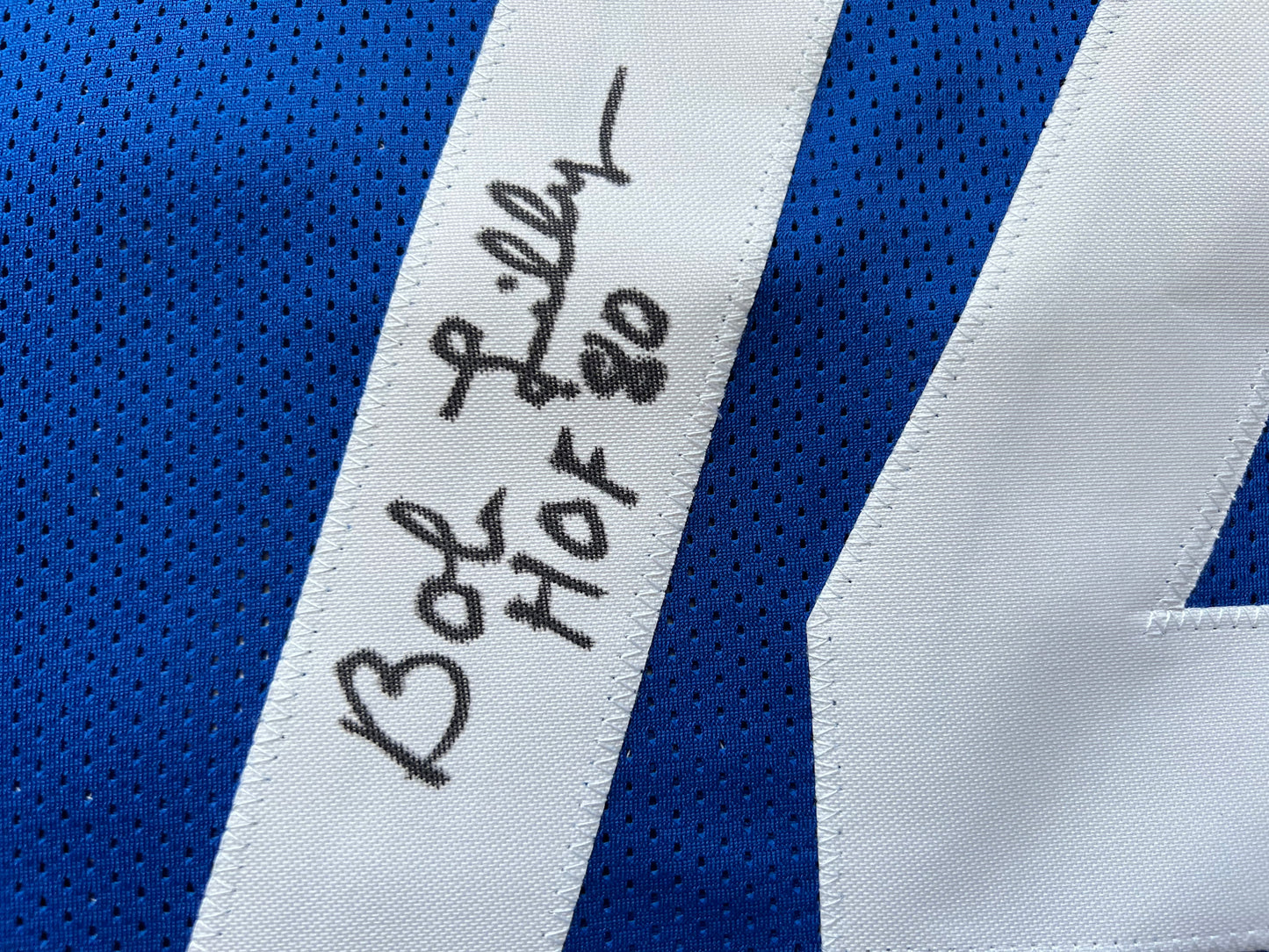 BOB LILLY SIGNED BLUE JERSEY Size 2XL Dallas Cowboys w/HOF 80 BAS COA