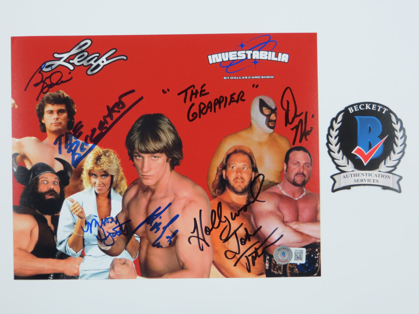 INVESTABILIA by the DALLAS CARD SHOW SIGNED 8x10 Red PHOTO Von Erich +MORE BAS