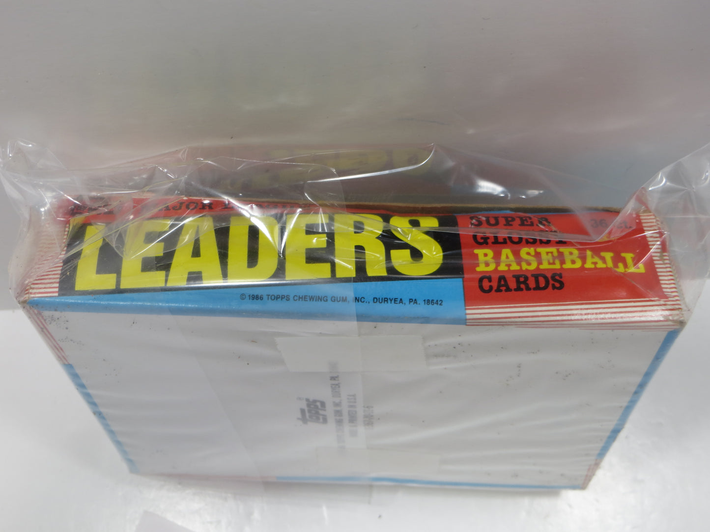 1986 TOPPS BASEBALL MAJOR LEAGUE LEADERS SUPER GLOSSY EMPTY BOX