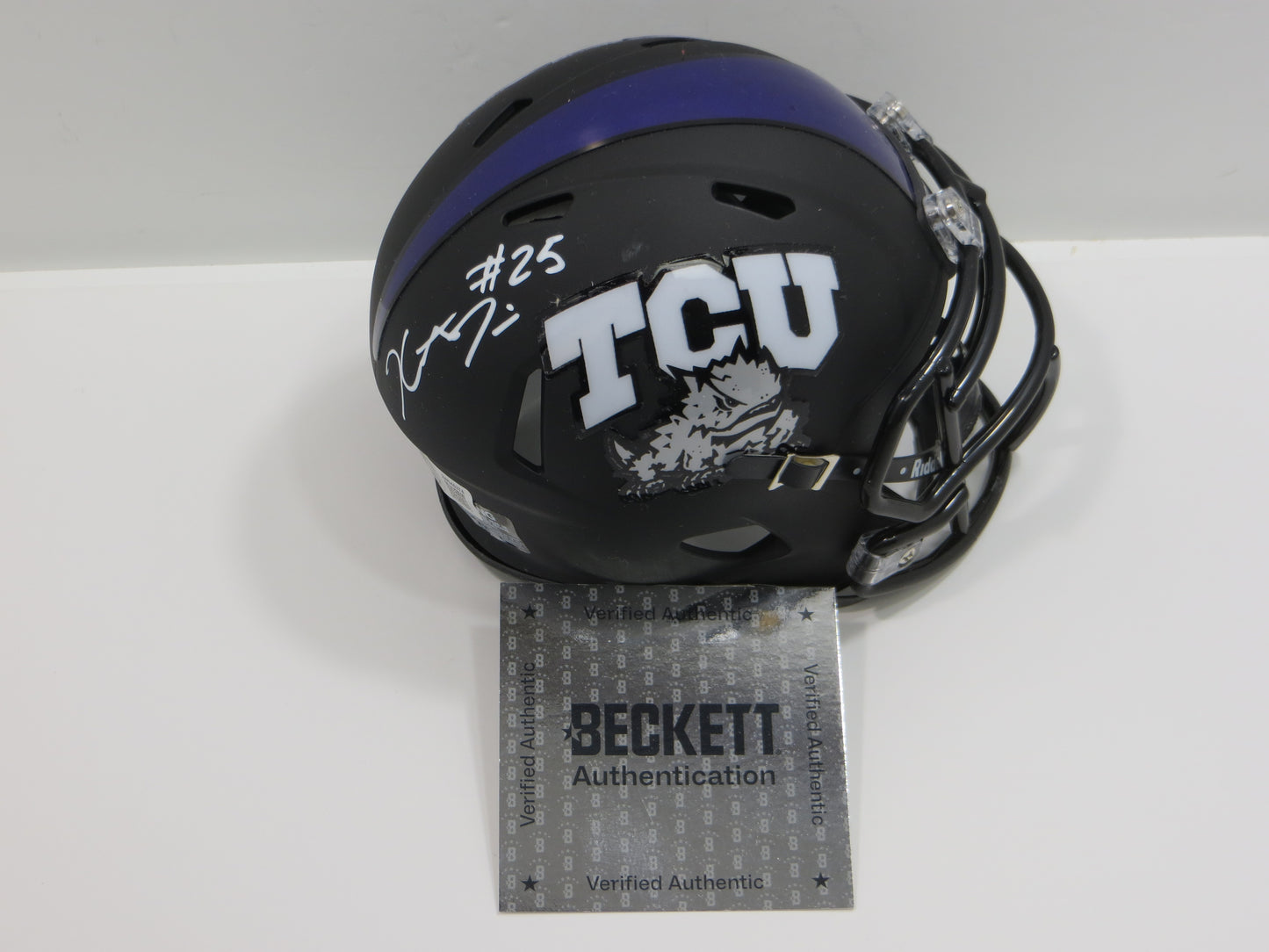 KaVONTAE TURPIN SIGNED TCU HORNED FROGS MINI HELMET Dallas Cowboys BAS COA