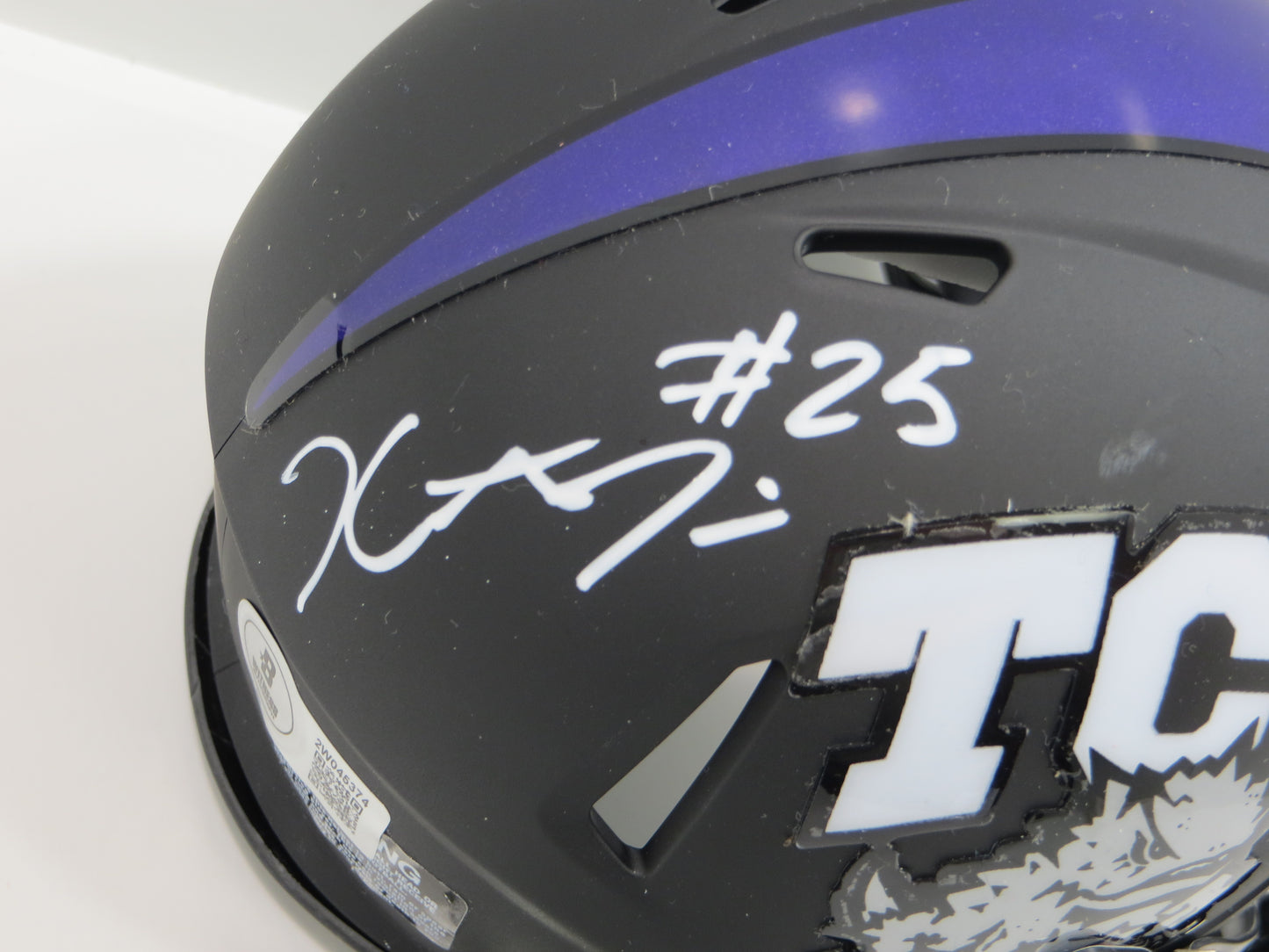 KaVONTAE TURPIN SIGNED TCU HORNED FROGS MINI HELMET Dallas Cowboys BAS COA