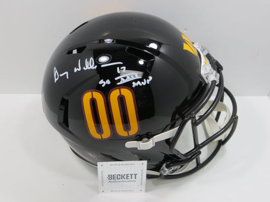 DOUG WILLIAMS WASHINGTON REDSKINS SIGNED RIDDELL SPEED F/S Helmet w/INSC BAS