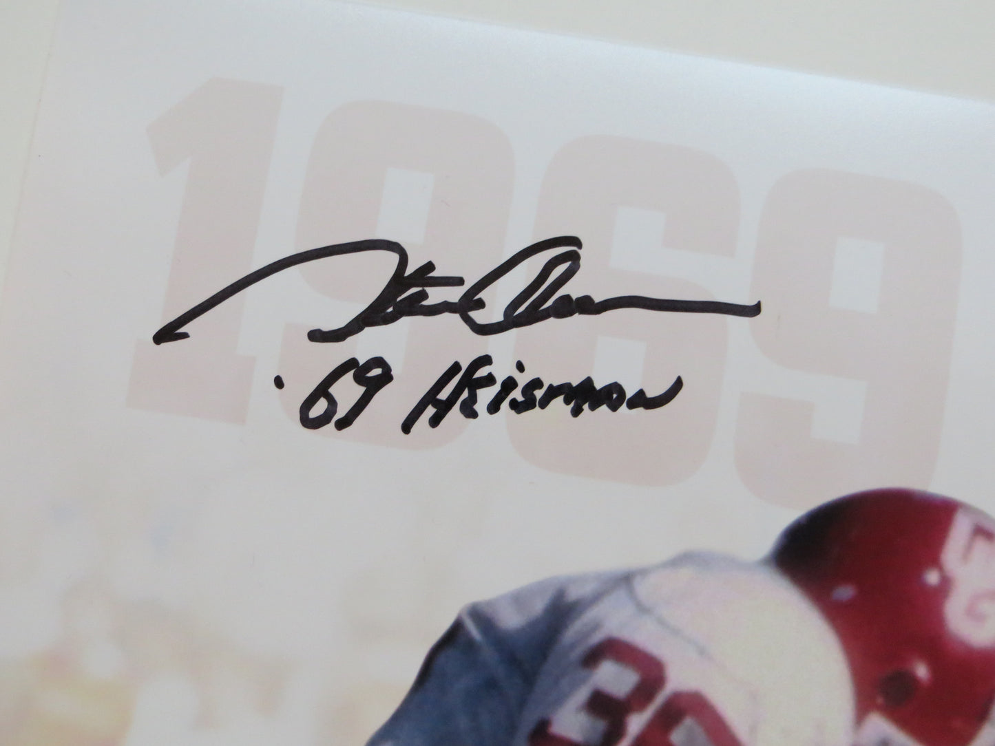 OKLAHOMA OU SOONERS HEISMAN BILLY SIMS STEVE OWENS JASON WHITE SIGNED Custom 16x20 BAS