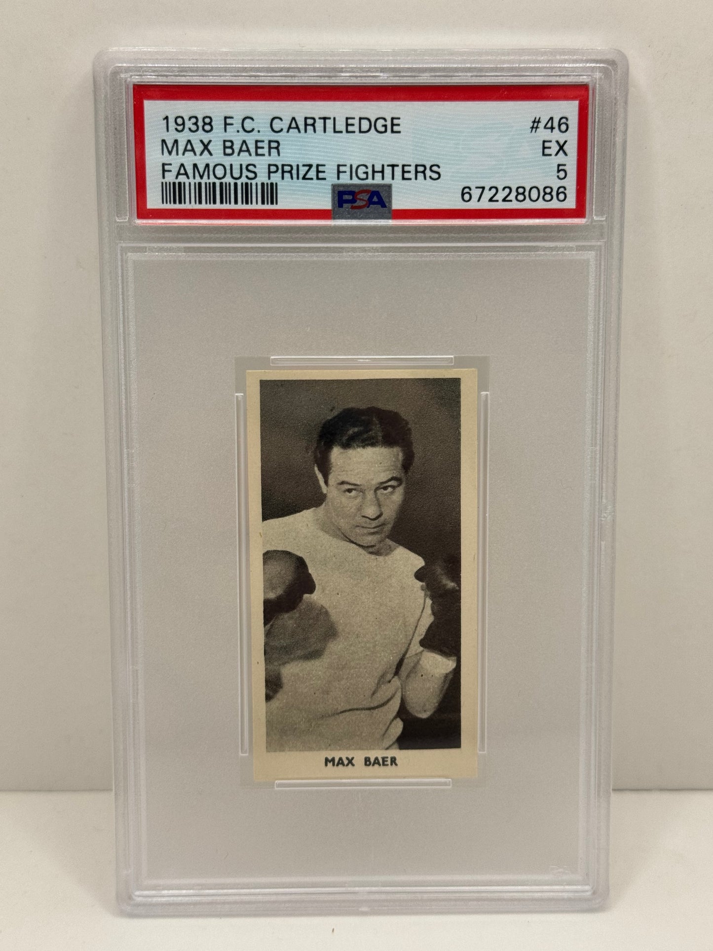 1938 F.C. Cartledge Max Baer Famous Prize Fighters #46 PSA 5 EX
