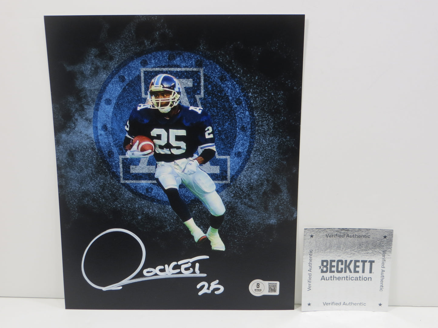 RAGHIB ROCKET ISMAIL TORONTO ARGONAUTS SIGNED 8x10 PHOTO LOGO BAS