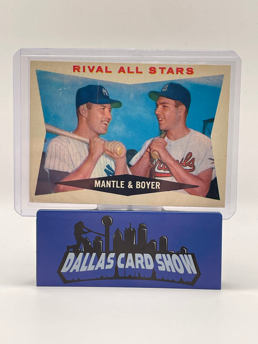 1960 Topps Mickey Mantle Ken Boyer #160 Rival All Stars Yankees Baseball Card