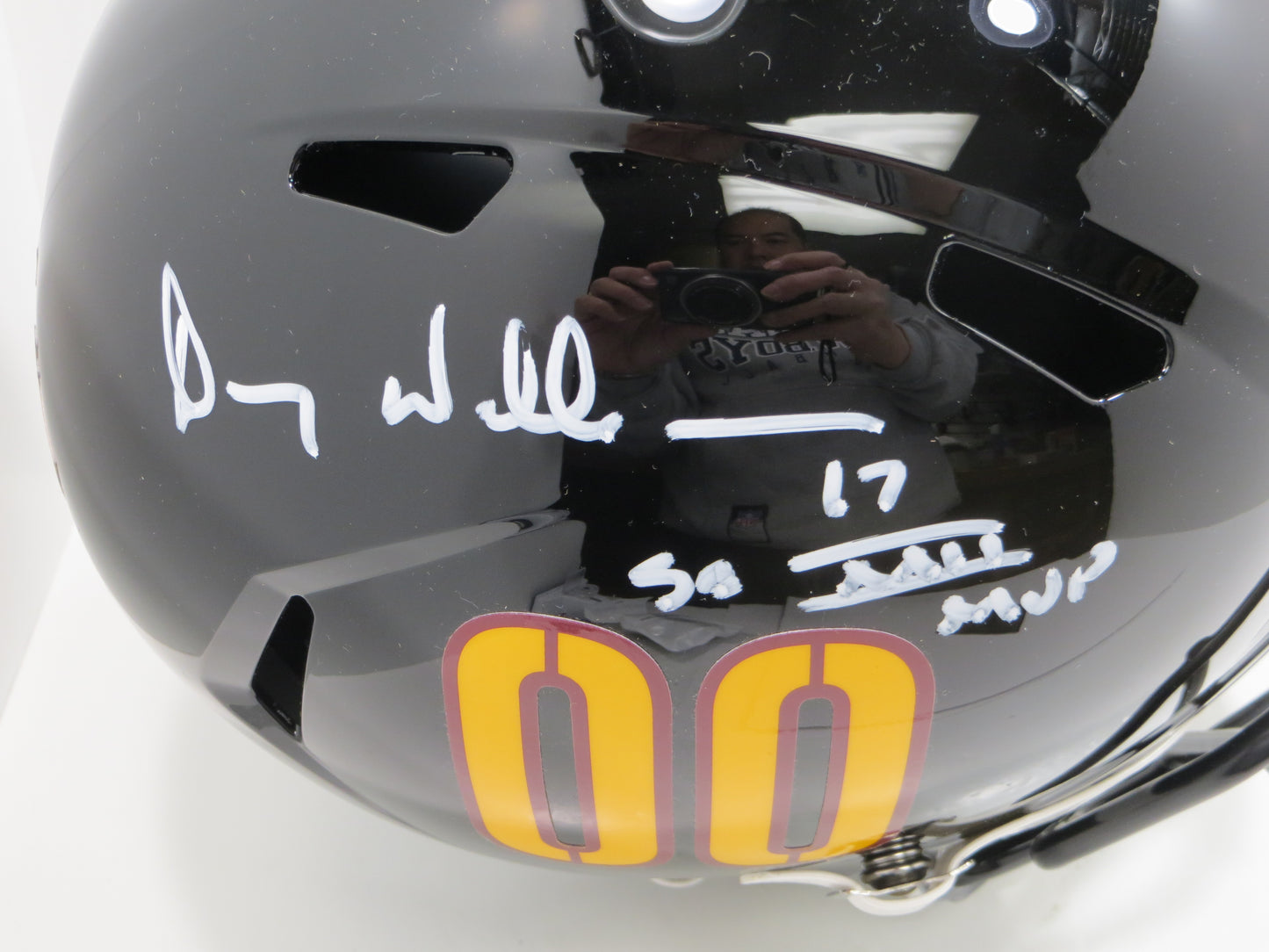 DOUG WILLIAMS WASHINGTON REDSKINS SIGNED RIDDELL SPEED F/S Helmet w/INSC BAS