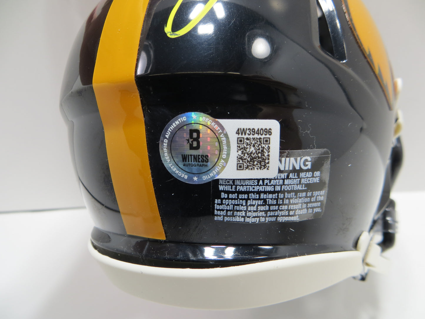 BOB STOOPS SIGNED IOWA HAWKEYES MINI HELMET OU Sooners BAS COA