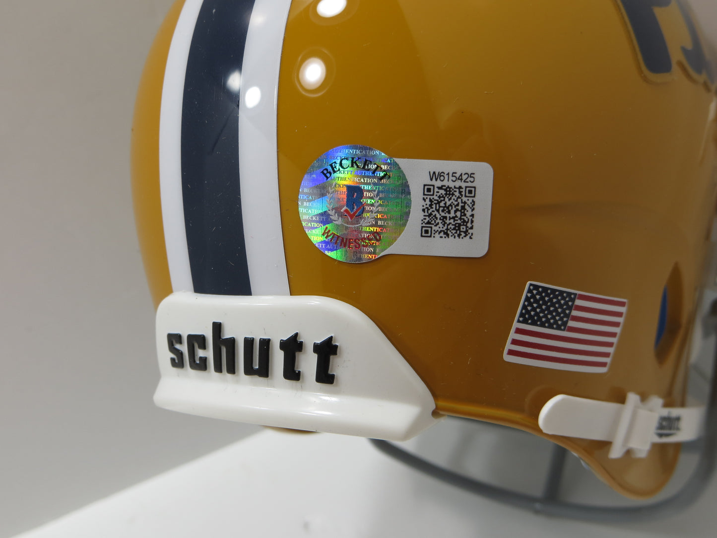 TONY DORSETT SIGNED PITT PANTHERS THROWBACK MINI HELMET w/76NATCHAMPS BAS