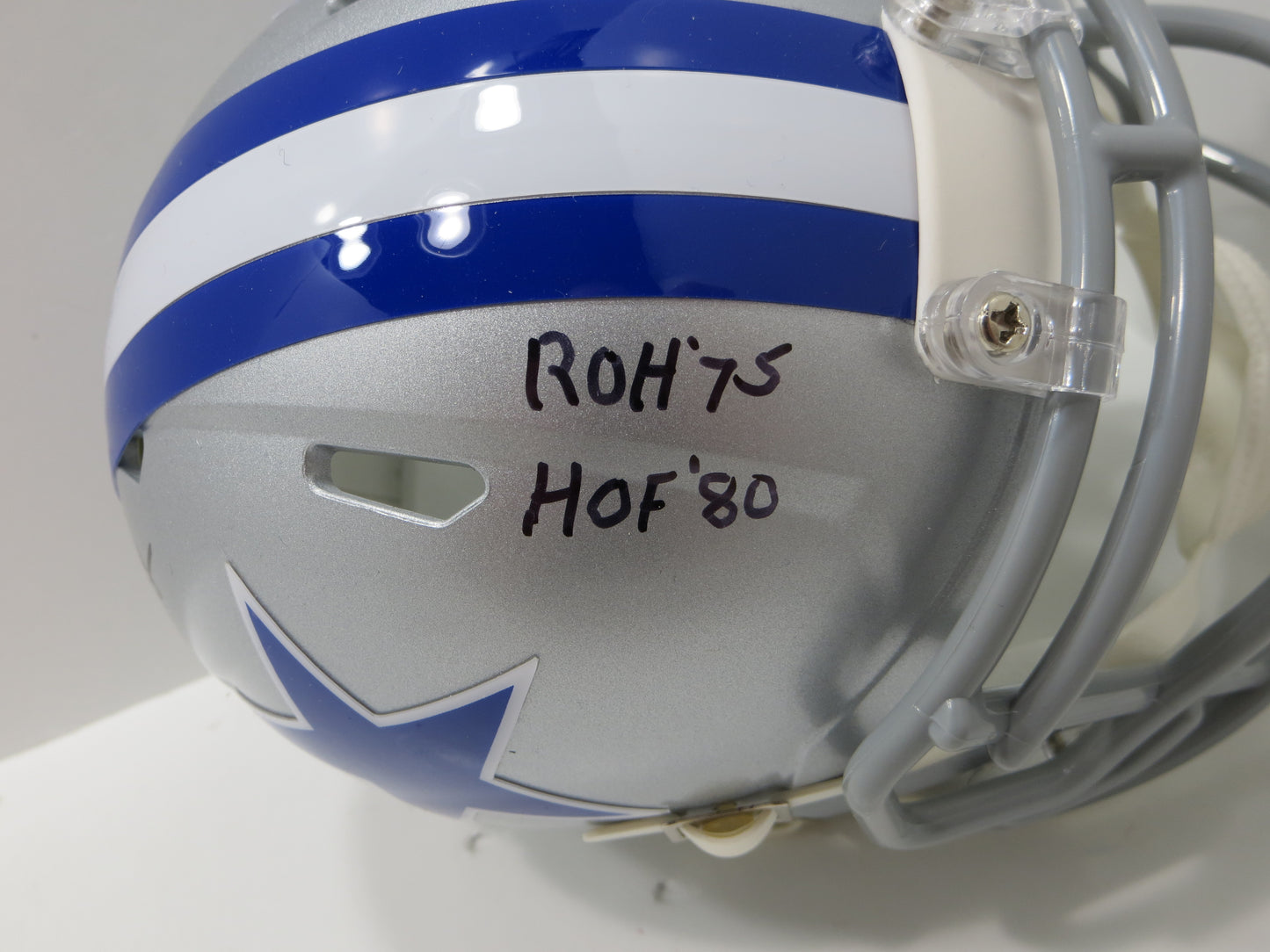 BOB LILLY SIGNED DALLAS COWBOYS RIDDELL MINI TB HELMET w/2 INSCs JSA COA