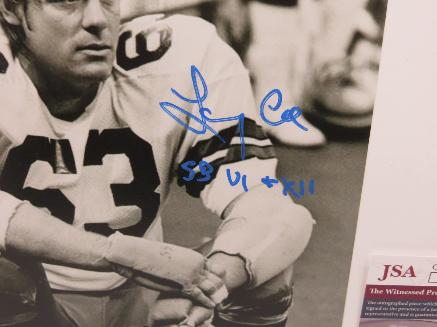 LARRY COLE Dallas Cowboys SIGNED 8x10 PHOTO w/SB VI & XII JSA COA