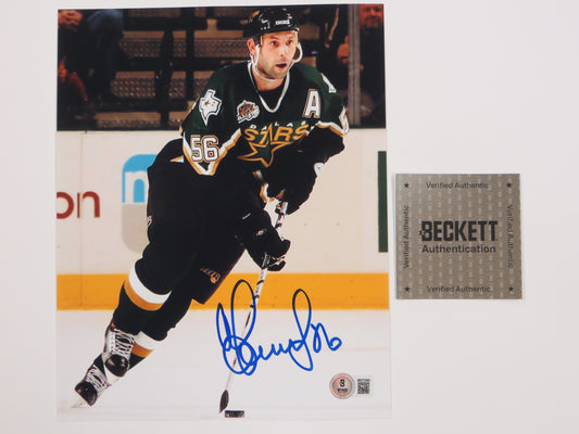SERGEI ZUBOV DALLAS STARS SIGNED On Ice PHOTO Soviet Union RUSSIA BAS