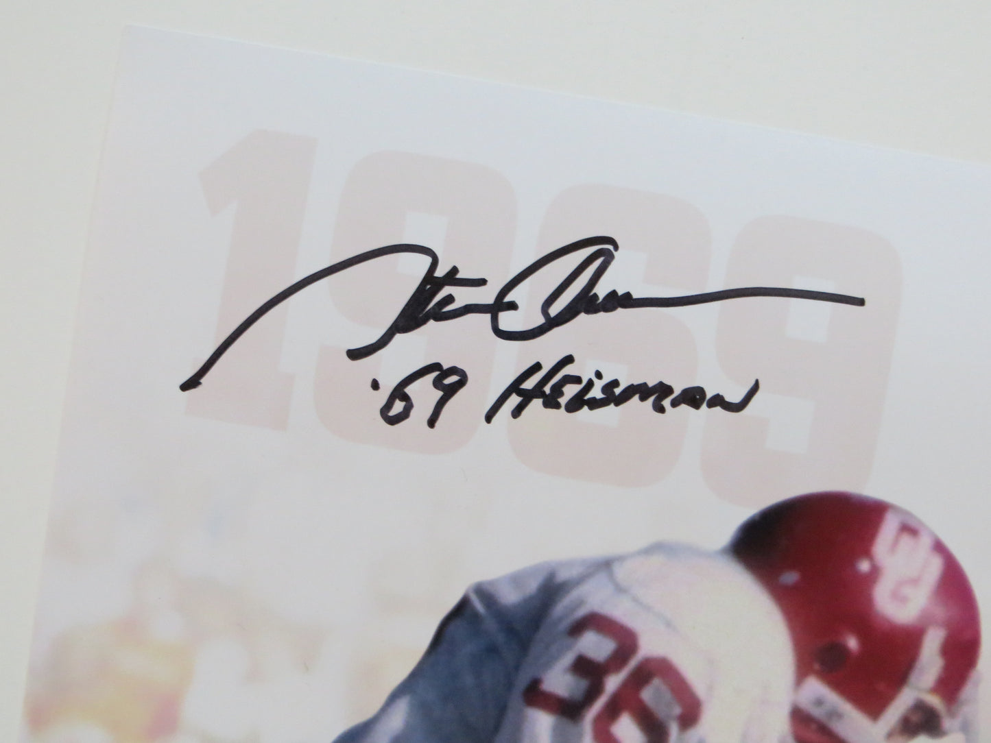 OKLAHOMA OU SOONERS HEISMAN BILLY SIMS STEVE OWENS JASON WHITE SIGNED Custom 16x20 BAS