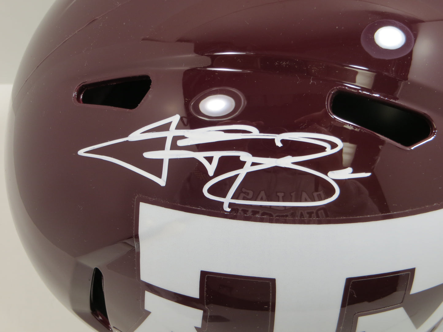 JOHNNY MANZIEL TEXAS A&M AGGIES SIGNED RIDDELL SPEED FULL SIZE HELMET Schwartz