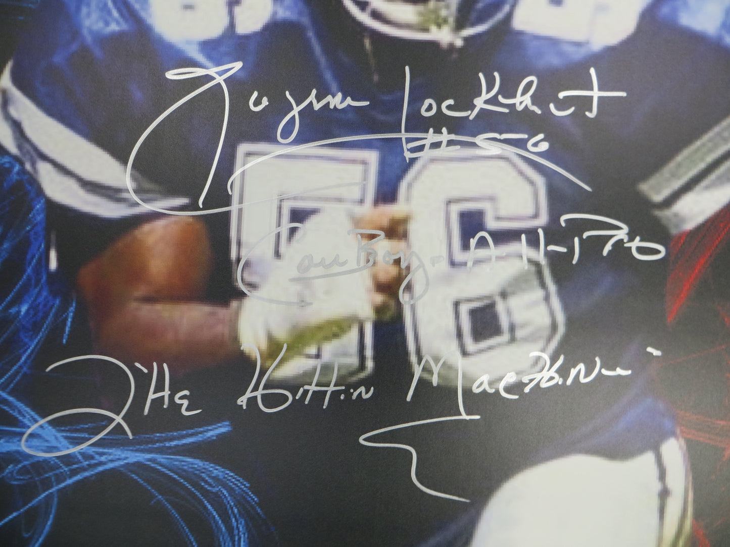 EUGENE LOCKHART DALLAS COWBOYS SIGNED Dallas Card Show 24x36 FOAM BOARD BAS COA