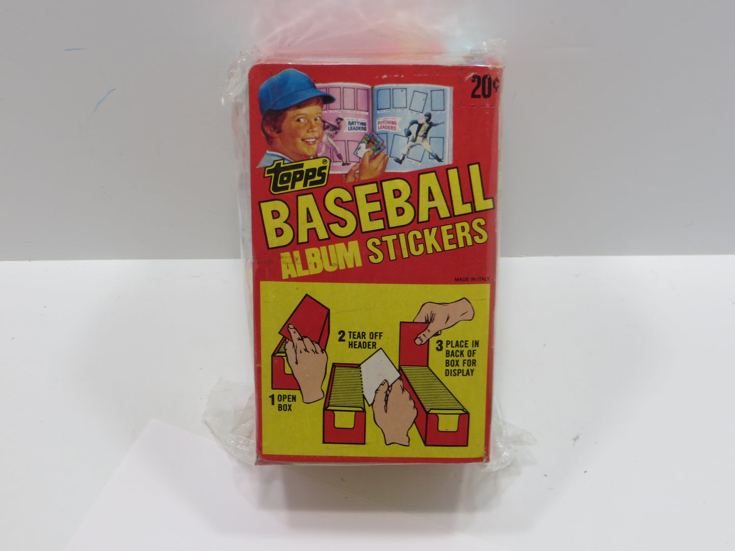 1982 TOPPS BASEBALL ALBUM STICKERS EMPTY BOX