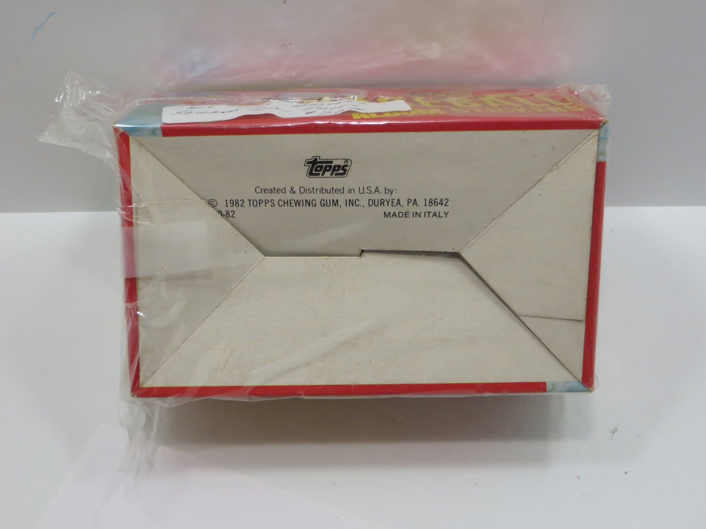 1982 TOPPS BASEBALL ALBUM STICKERS EMPTY BOX