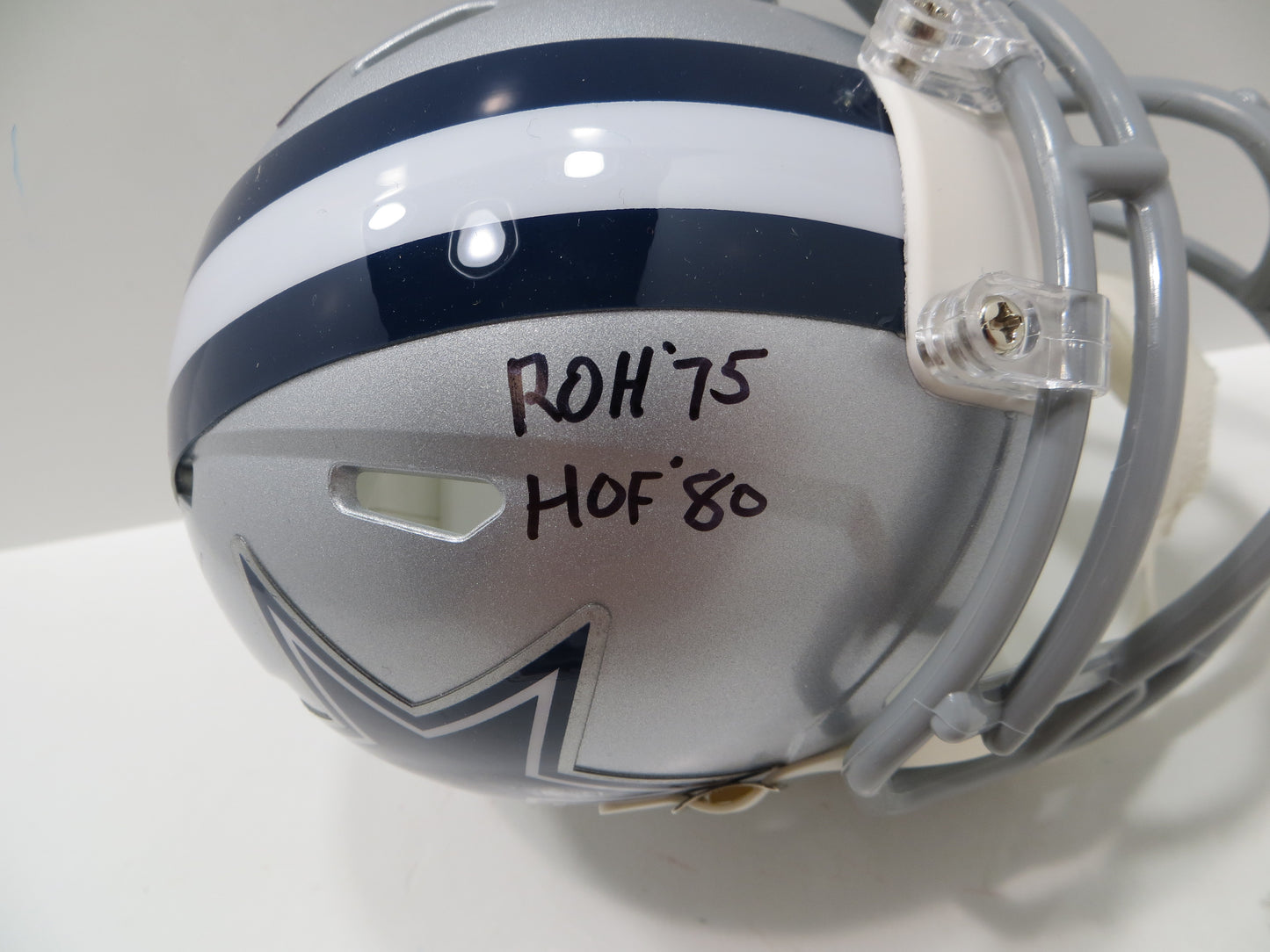 BOB LILLY SIGNED DALLAS COWBOYS RIDDELL MINI HELMET w/2 INSCs JSA COA