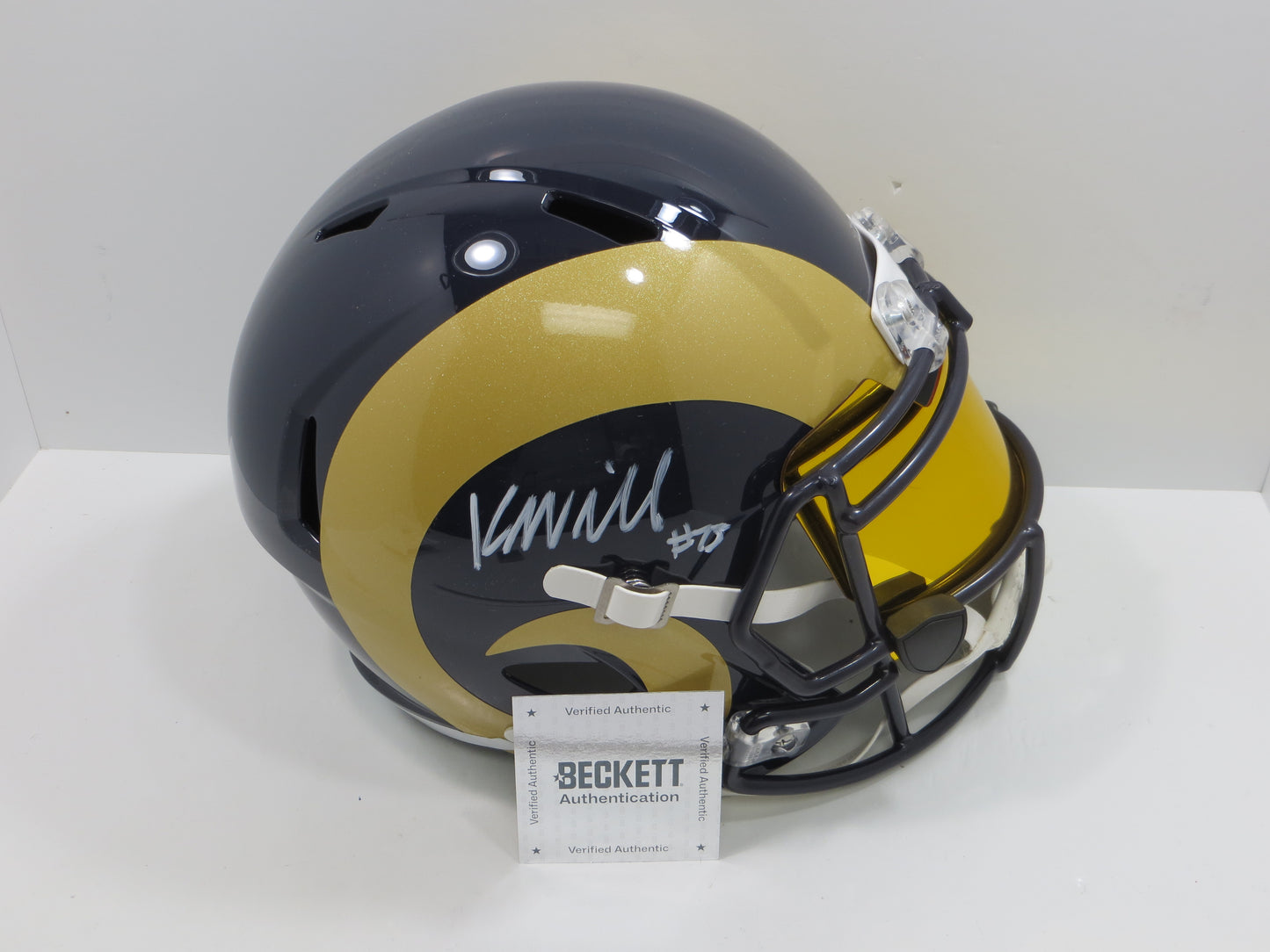 KYREN WILLIAMS LA LOS ANGELES RAMS SIGNED SPEED TB FULL SIZE Helmet BAS COA