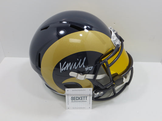 KYREN WILLIAMS LA LOS ANGELES RAMS SIGNED SPEED TB FULL SIZE Helmet BAS COA