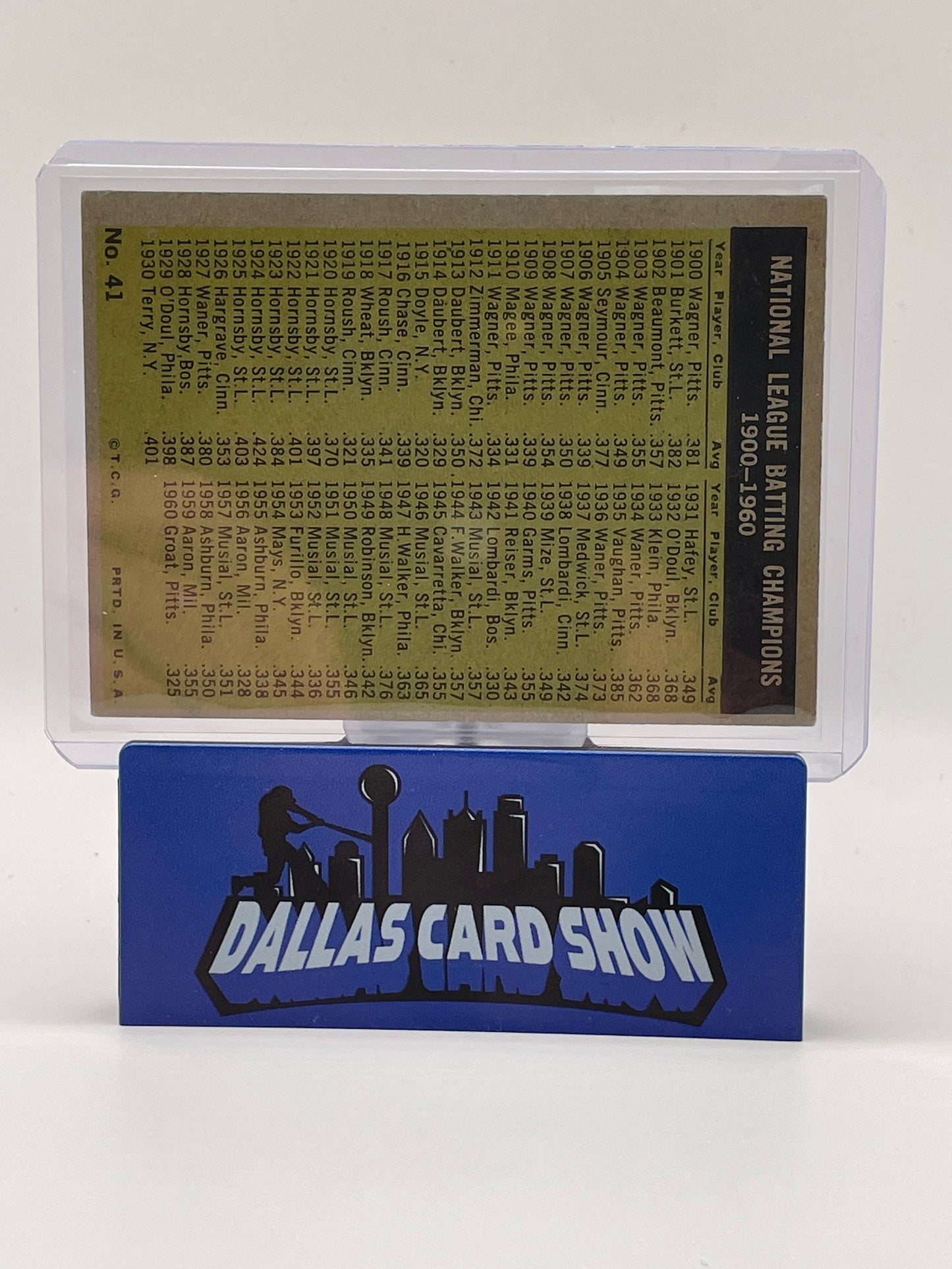 1961 Topps Set-Break # 41 NL Batting Leaders