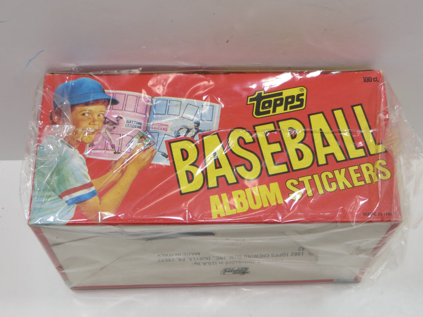 1982 TOPPS BASEBALL ALBUM STICKERS EMPTY BOX