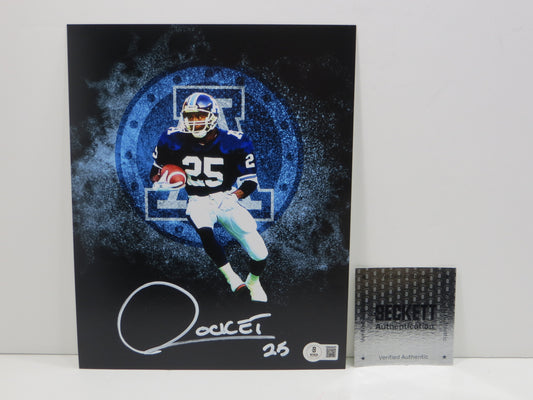 RAGHIB ROCKET ISMAIL TORONTO ARGONAUTS SIGNED 8x10 PHOTO LOGO BAS