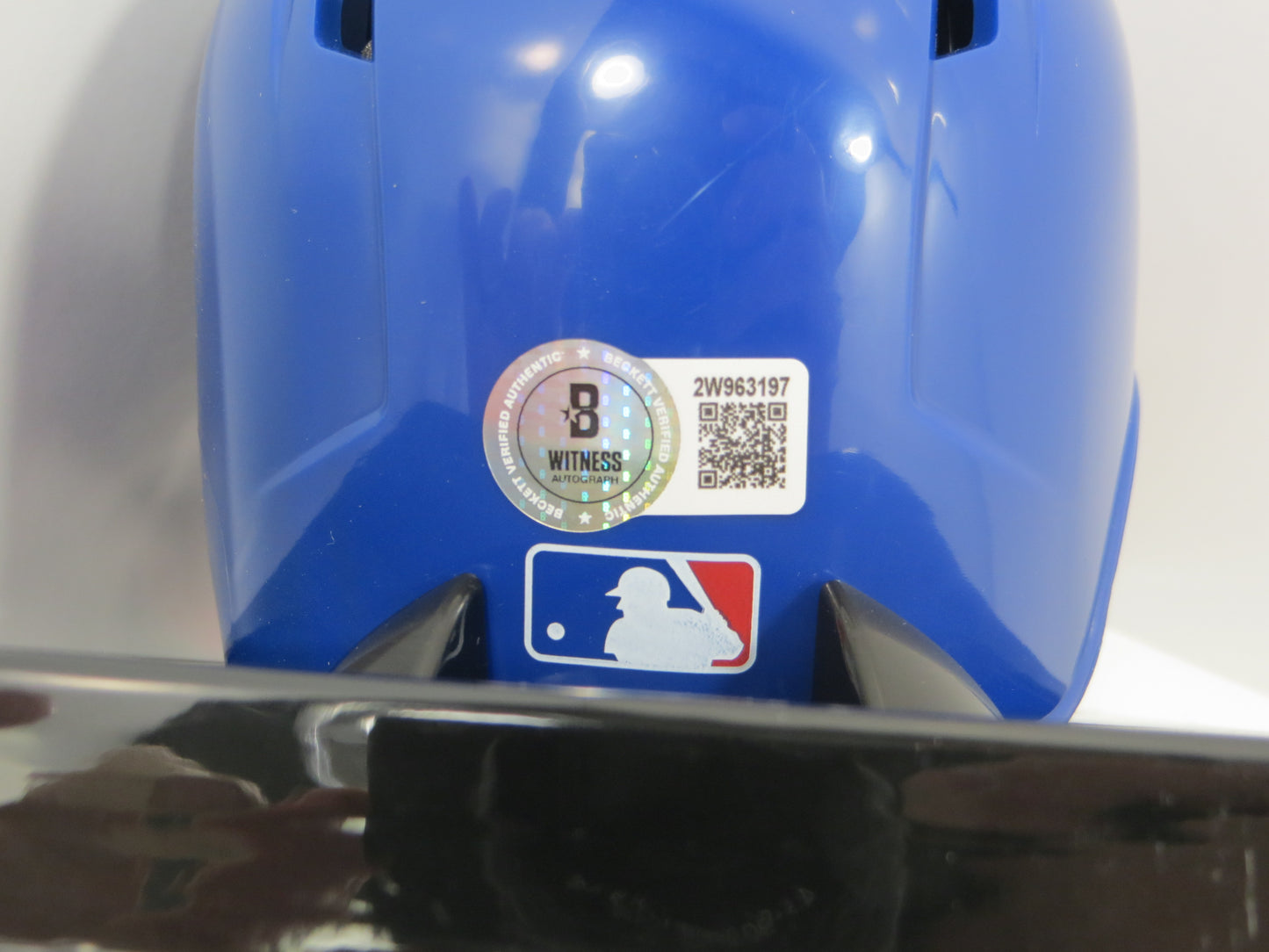 SEBASTIAN WALCOTT SIGNED TEXAS RANGERS MINI RAWLINGS BATTING HELMET BAS