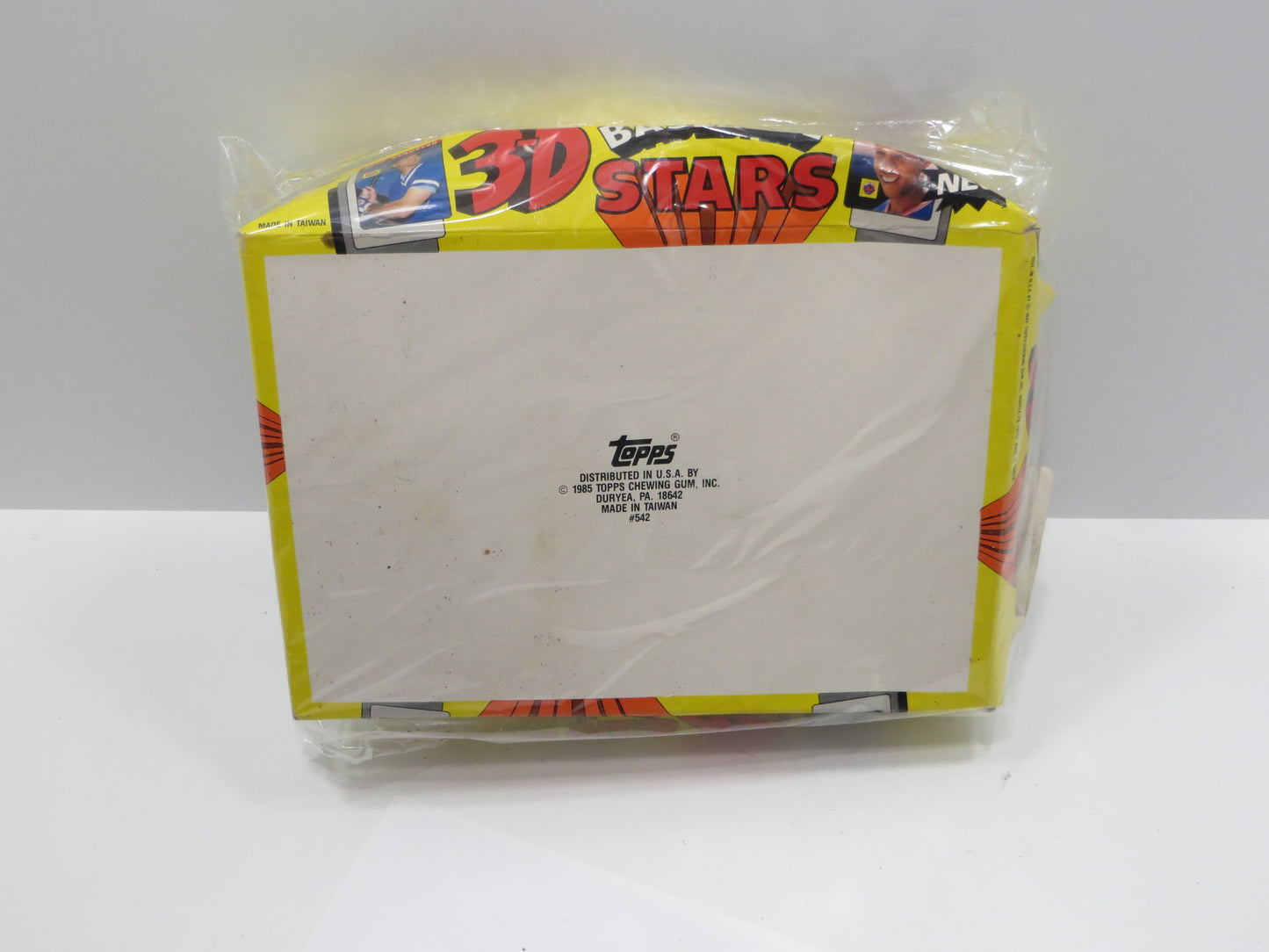1985 TOPPS BASEBALL 3D BASEBALL STARS EMPTY BOX