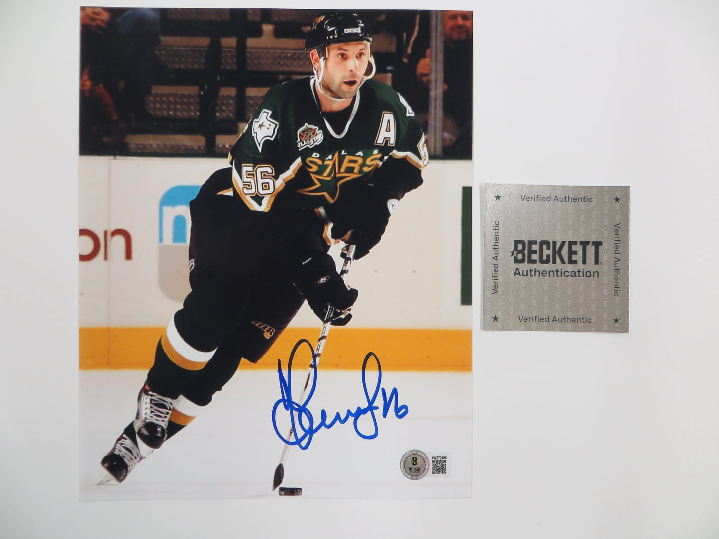 SERGEI ZUBOV DALLAS STARS SIGNED On Ice PHOTO Soviet Union RUSSIA BAS