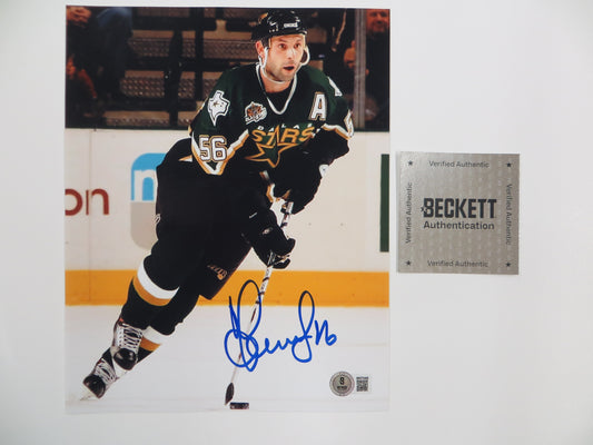 SERGEI ZUBOV DALLAS STARS SIGNED On Ice PHOTO Soviet Union RUSSIA BAS