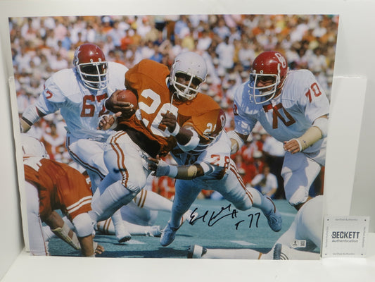 EARL CAMPBELL Texas Longhorns SIGNED 16x20 PHOTO w/HT 77 Houston Oilers BAS