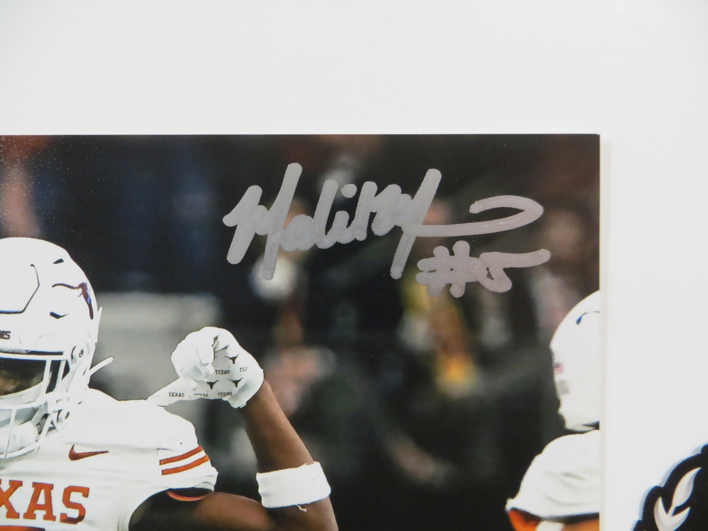 MALIK MUHAMMAD Texas Longhorns White Jersey SIGNED 8x10 PHOTO BAS COA