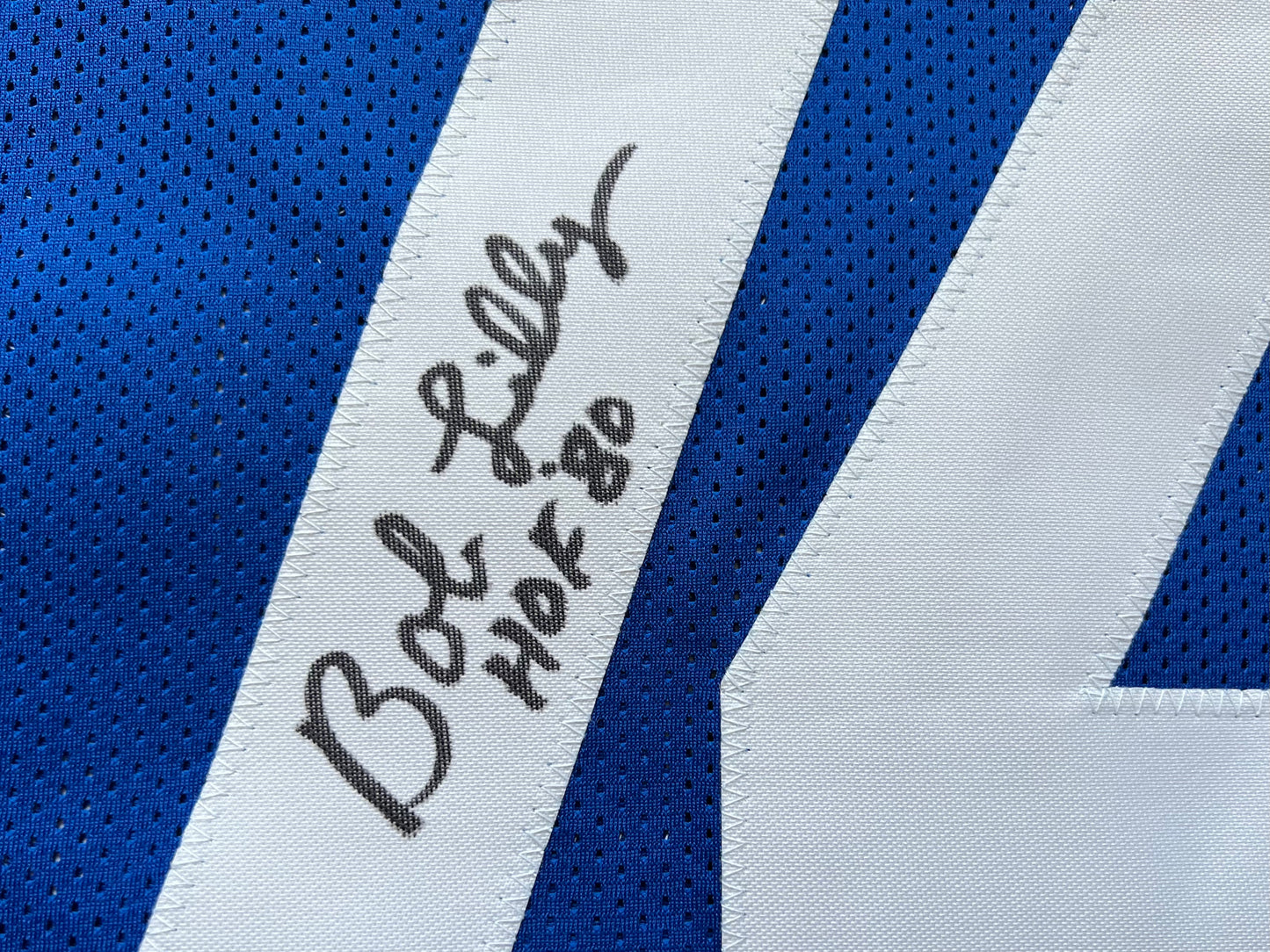 BOB LILLY SIGNED BLUE JERSEY Size 3XL Dallas Cowboys w/HOF 80 BAS COA