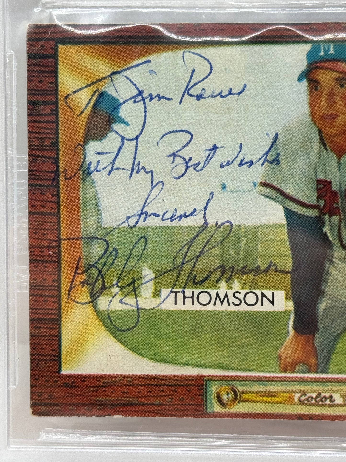 1955 Bowman Bobby Thomson #102 Auto Beckett Authentic Deceased in 2011