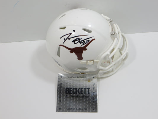 DeMARVION OVERSHOWN SIGNED TEXAS UT LONGHORNS MINI HELMET Cowboys BAS