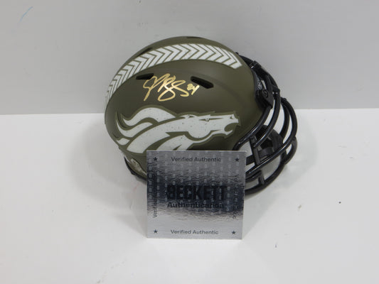 CHAMP BAILEY DENVER BRONCOS SIGNED Mini Helmet Georgia Bulldogs JSA COA