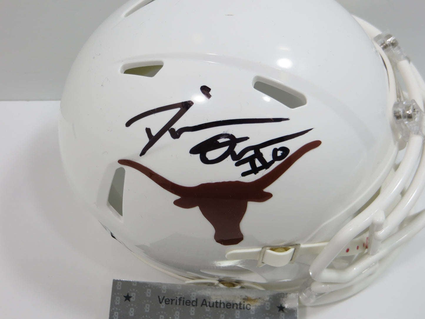 DeMARVION OVERSHOWN SIGNED TEXAS UT LONGHORNS MINI HELMET Cowboys BAS