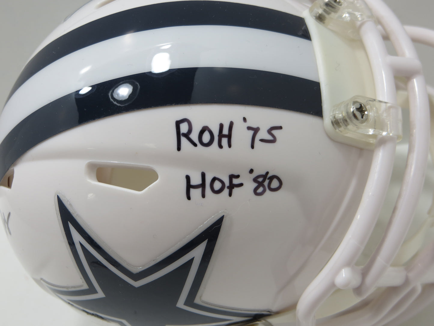 BOB LILLY SIGNED DALLAS COWBOYS RIDDELL MINI Alt HELMET w/2 INSCs JSA COA